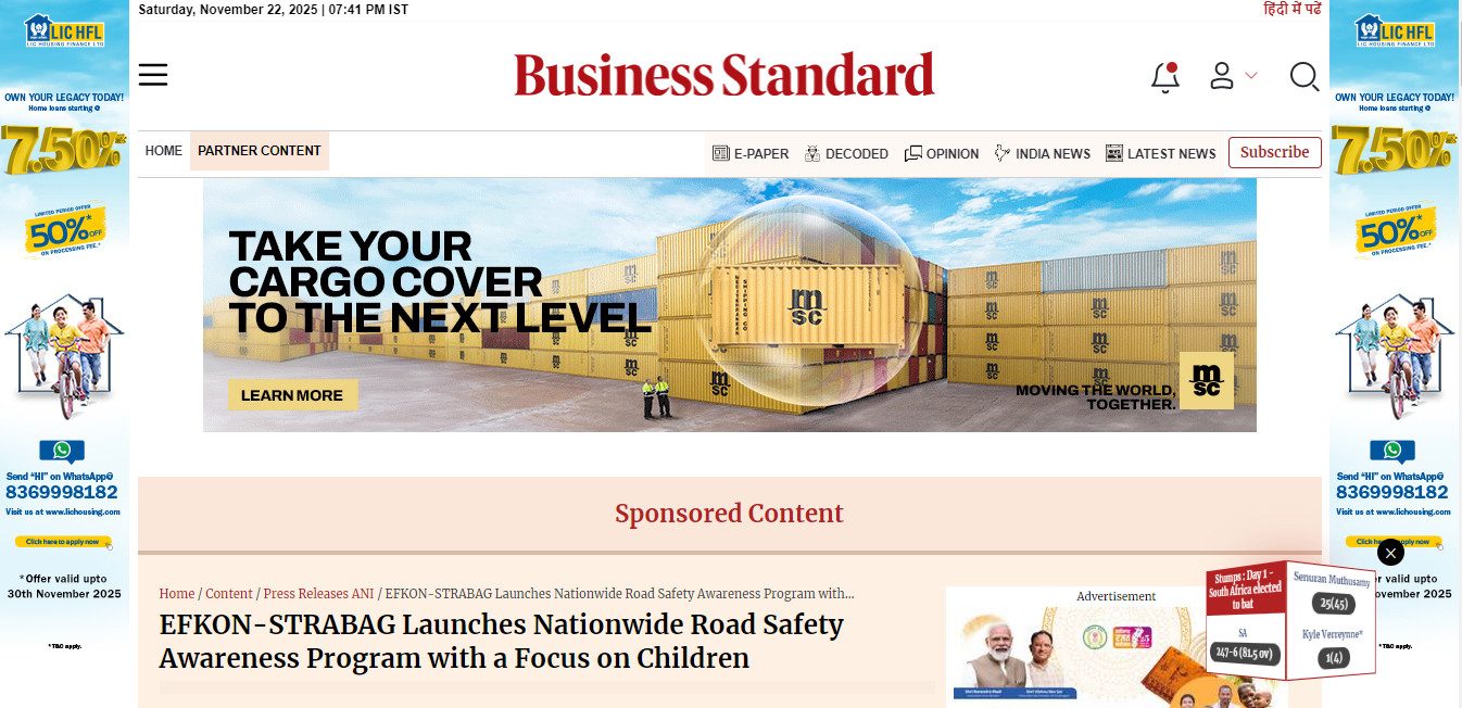 EFKON-STRABAG Launches Nationwide Road Safety Awareness Program with a Focus on Children