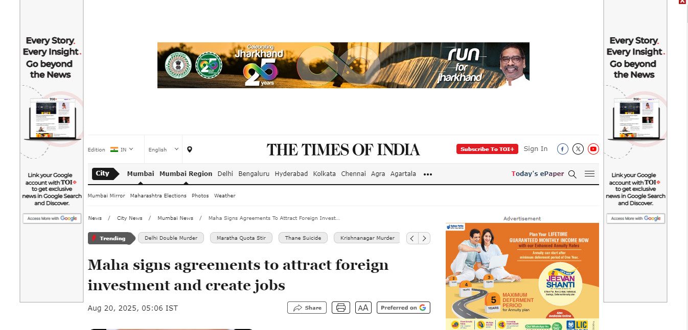 Maha signs agreements to attract foreign investment and create jobs