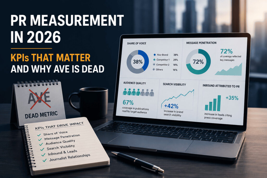 PR Measurement in 2026: KPIs That Matter and Why AVE Is Dead